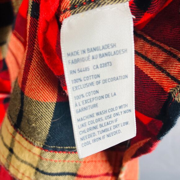 American Eagle Shirt Mens XS Red Plaid Button Down Long Sleeve Classic Fit - Picture 8 of 8